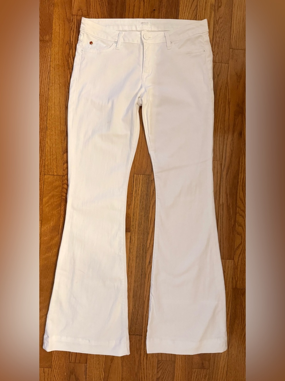 HUDSON White Low Rise Flare Bootcut Jeans Size 29 Made in USA W508DLW